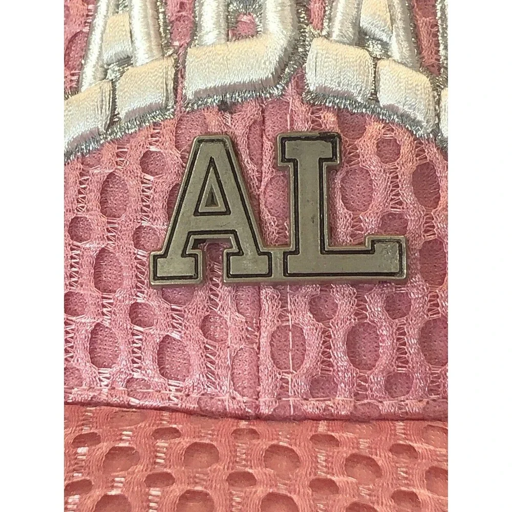 ALABAMA‎ AL Baseball Cap Hat Pink Adjustable Strapback Mesh Structured 6-Panel